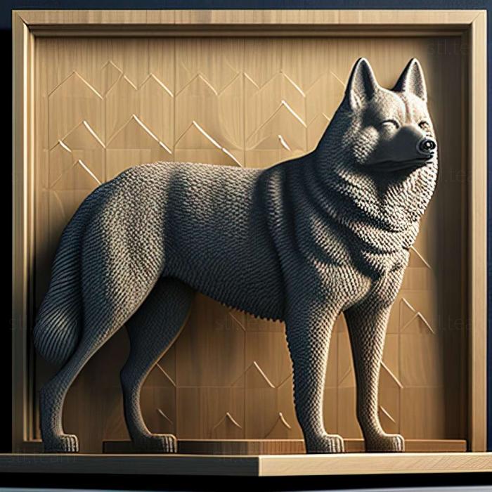 3D model American Akita dog (STL)